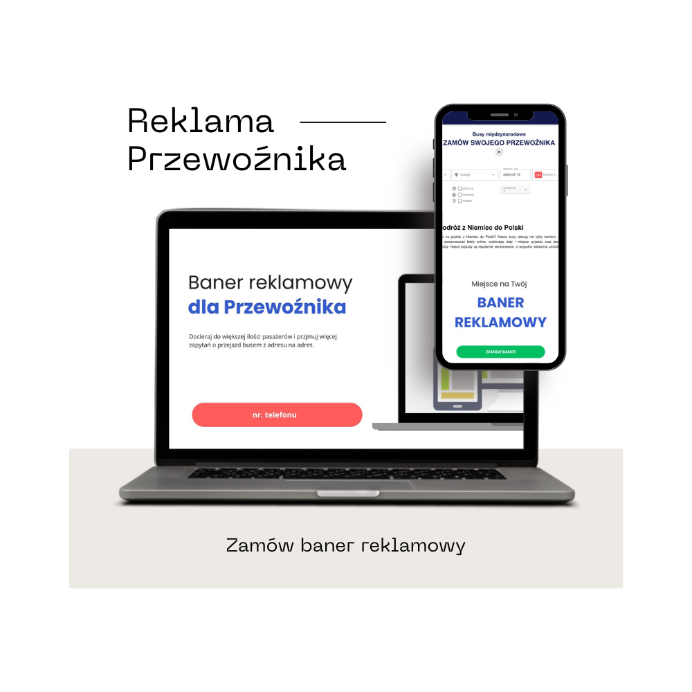 Rekalama przewoźnika - buse z adresu na adres